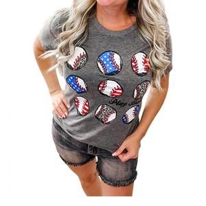 NEW SPIRIT TO A TEE play ball baseball tee in grey